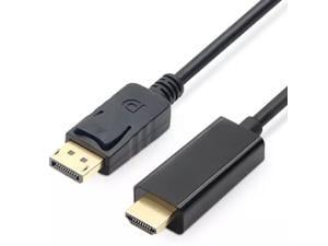 DisplayPort to HDMI 6 Feet Cable, Hannord DP to HDMI Male to Male Adapter 1080P HD Gold-Plated Cord Compatible with Lenovo, HP, ASUS, Dell and.