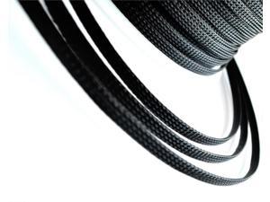 8mm Dia General Wire Protection Black PET Nylon Braided Cable Sleeve