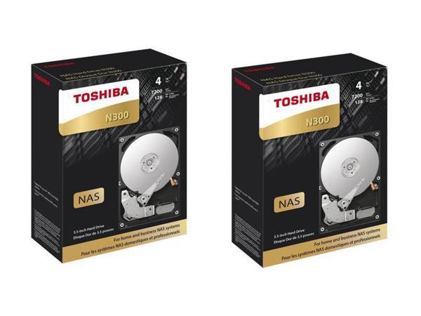 Combo: (2x) Toshiba N300 4TB NAS Internal Hard Drive 7200 RPM SATA 6Gb/s 128MB Cache 3.5 inch - HDWQ140XZSTA (RETAIL PACKAGE)