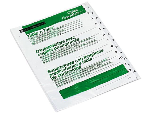 Office Essentials Table 'n Tabs Dividers 12-Tab Letter 11672