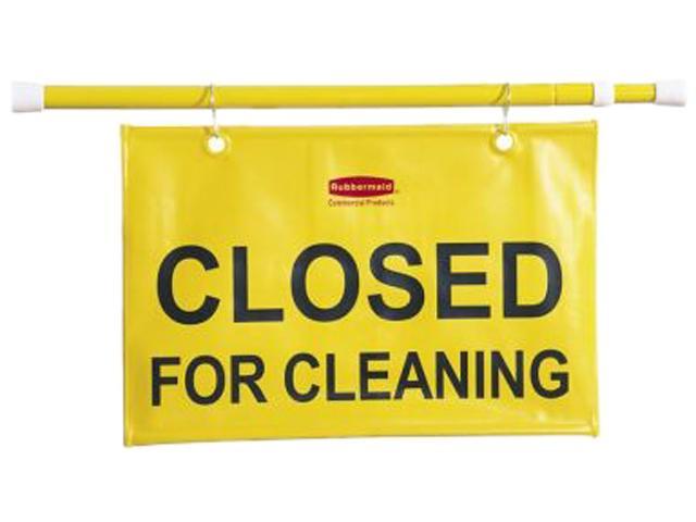 Rubbermaid Commercial, RCP9S1500YW, Closed For Cleaning Safety Sign, 1 Each, Yellow