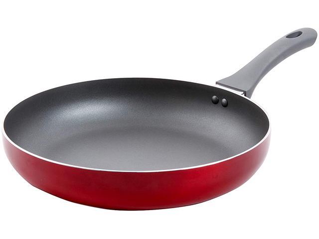 Oster Herscher 9.5' Non-Stick Aluminum Fry Pan, Translucent Red