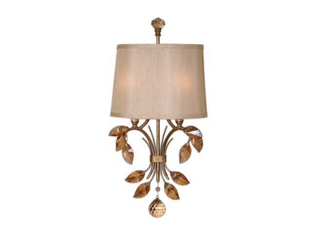 Uttermost 22487 Alenya 2 Light 12 inch Burnished Gold Wall Sconce Wall Light