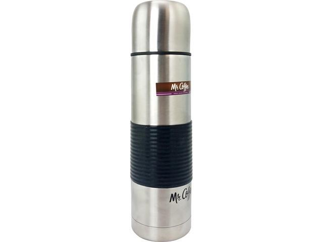 Mr Coffee Javelin 16 oz Thermal Tumbler with Black Silicone Sleeve Stainless Steel 9188003