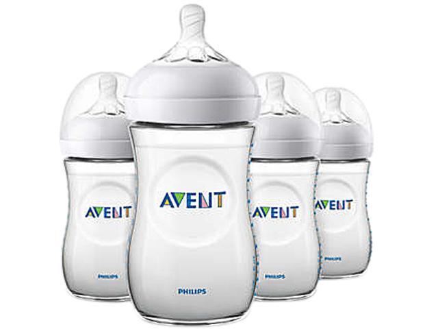 Philips Avent Natural Baby Bottle Clear 9 oz 4pk SCF013/47