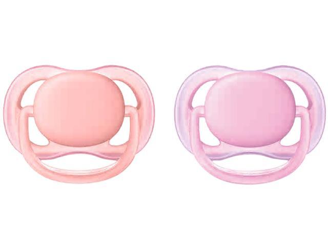 Philips Avent Ultra Air Pacifier 0-6 Months Pink/Peach 2-pack SCF245/20