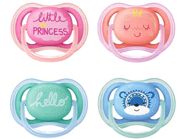 Philips Avent Ultra Air Pacifier 6-18 Months Various Colors Fashion Decos 2-pack SCF342/23