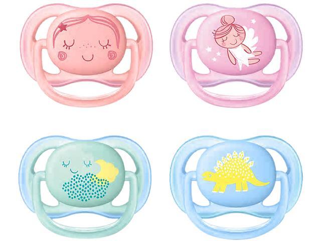 Philips Avent Ultra Air Pacifier 0-6 Months Various Contemporary Decos 2-pack SCF344/21