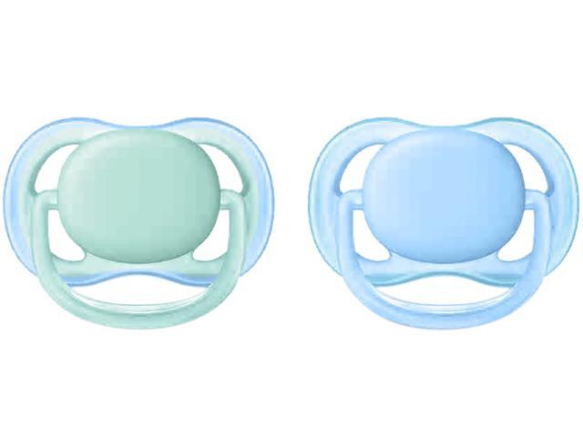 Philips Avent Ultra Air Pacifier 0-6 Months Blue/Green 2-pack SCF244/20