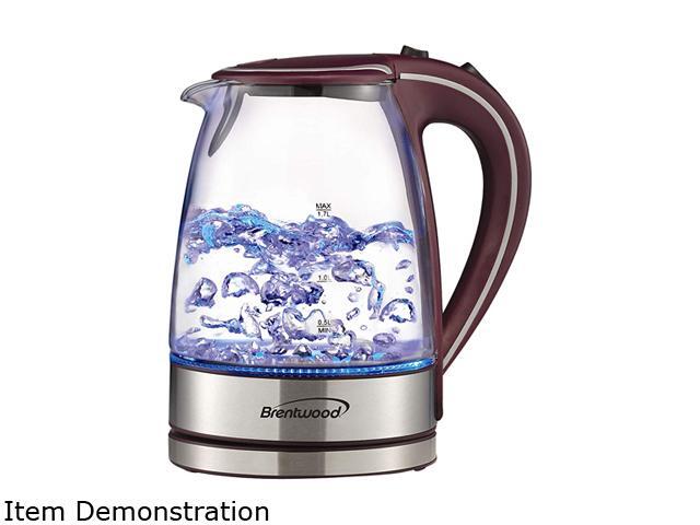 BRENTWOOD KT-1900PR 1.7-Liter Borosilicate Glass Tea Kettle (Purple)
