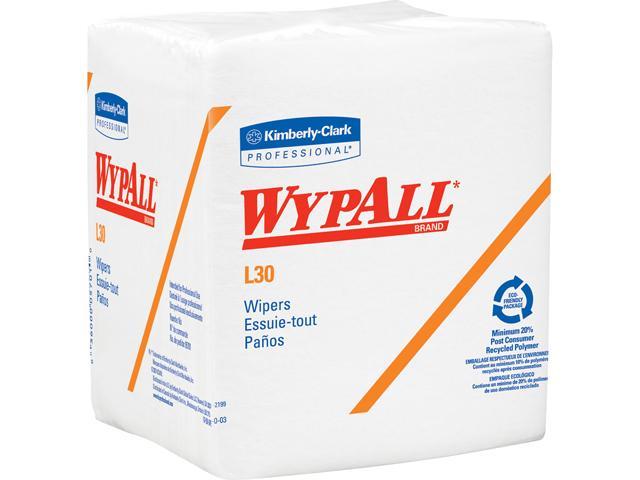 WypAll L30 DRC Towels (05812) Strong and Soft Wipes White 12 Packs / Case 90 Towels / Pack