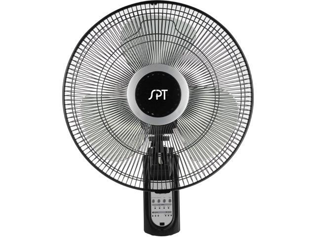 Sunpentown 16' Wall Mount Fan with Remote Control Black SF-16W81