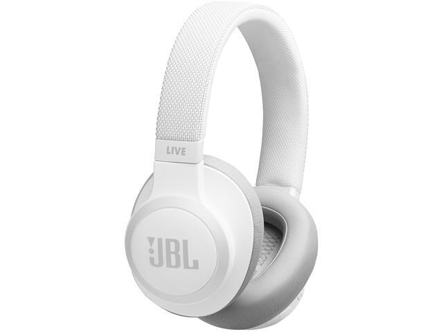 JBL LIVE 650BTNC Wireless Over-Ear Noise-Cancelling Headphones with Voice Control (White)