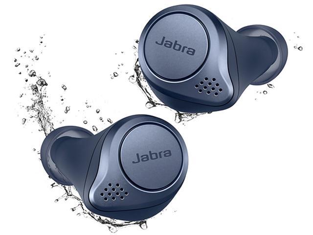 Jabra Elite Active 75t Navy Voice Assistant Enabled True Wireless Sports Earbuds with Charging Case