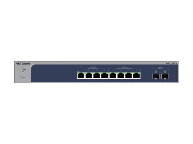 NeweggBusiness - NETGEAR 10-Port Multi-Gigabit/10G Ethernet Smart Managed  Pro Switch (MS510TXM) - with 8 x Multi-gig Ports, 2 x 10G SFP+, Insight  Cloud Management, Desktop/Rackmount, ProSAFE Lifetime Protection