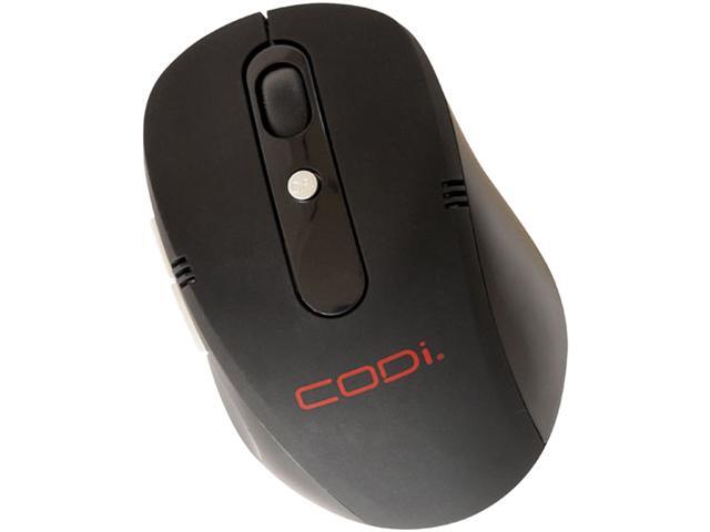 Codi 24GHz Wireless Optical Nano Mouse - Optical - Wireless - Radio Frequency - Black - USB - 1600 dpi - Scroll Wheel