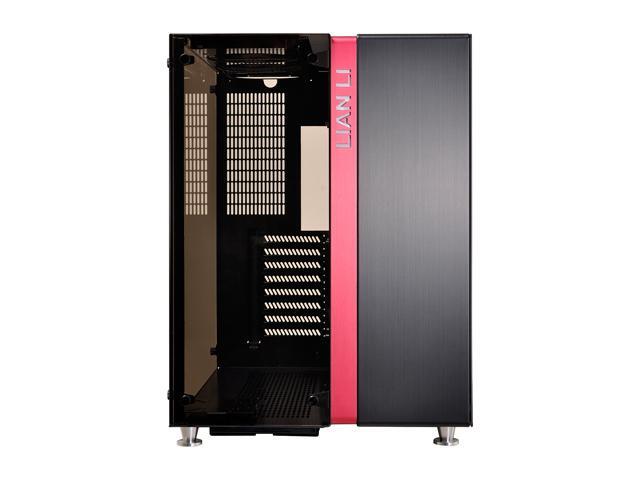 NeweggBusiness - LIAN LI PC-O9WRX Black / Red Aluminum / Tempered