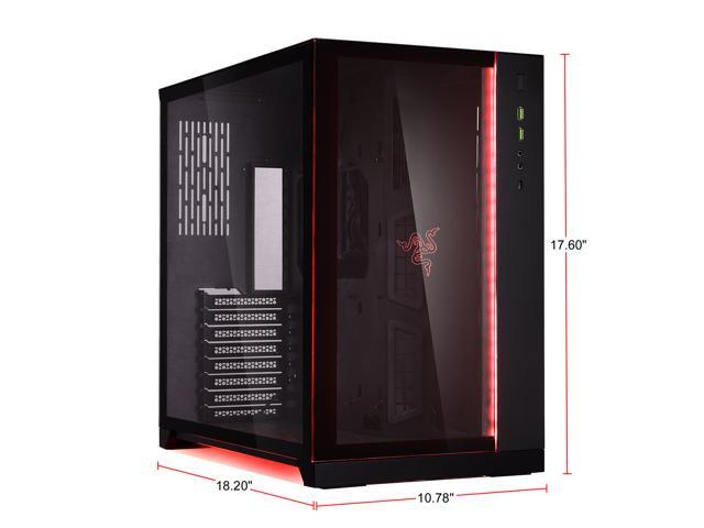 Neweggbusiness Lian Li Pc O11 Dynamic Razer Edition Pc O11d Razer Black Secc Tempered Glass Aluminum Tower Chassis Computer Case