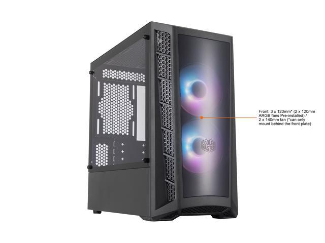 Cooler Master MasterBox MB530P ATX Mid-Tower with Three Tempered Glass  Panel, Front Side Mesh Intakes, Three 120mm ARGB Lighting Fans