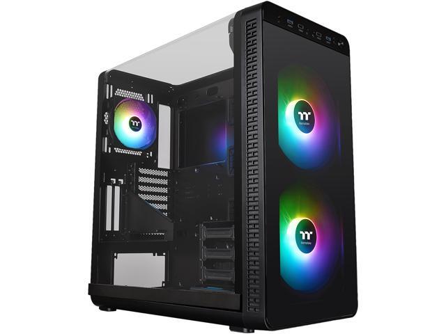 Thermaltake View 37 Motherboard Sync ARGB E-ATX Mid Tower Gaming Computer Case with 3 ARGB 5V Motherboard Sync RGB Fans Pre-Installed CA-1J7-00M1WN-04