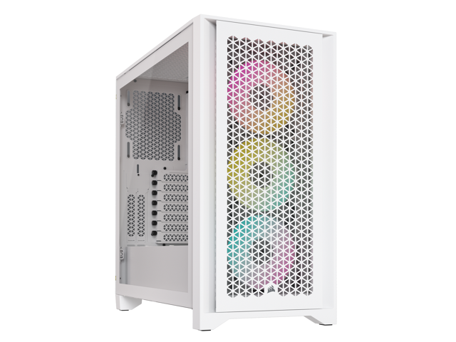 Corsair 3000D AIRFLOW Mid-Tower PC Case – 3-Pin Fans – Four-Slot GPU  Support – Fits up to 8x 120mm Fans – High-Airflow Design – White