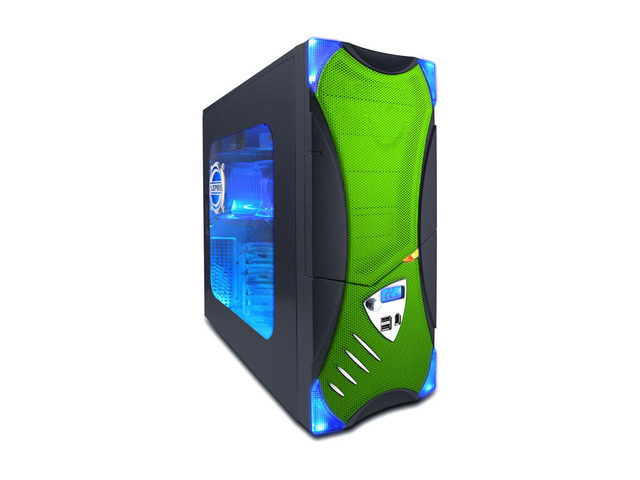 NeweggBusiness - APEVIA X-Plorer ATXB8KLW-GN Black/Green Steel ATX