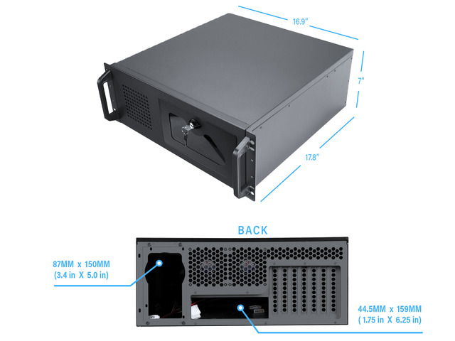Corsair Case Rosewill 4U Server Chassis Rackmount Case | 12 Hot Swap 3. ...