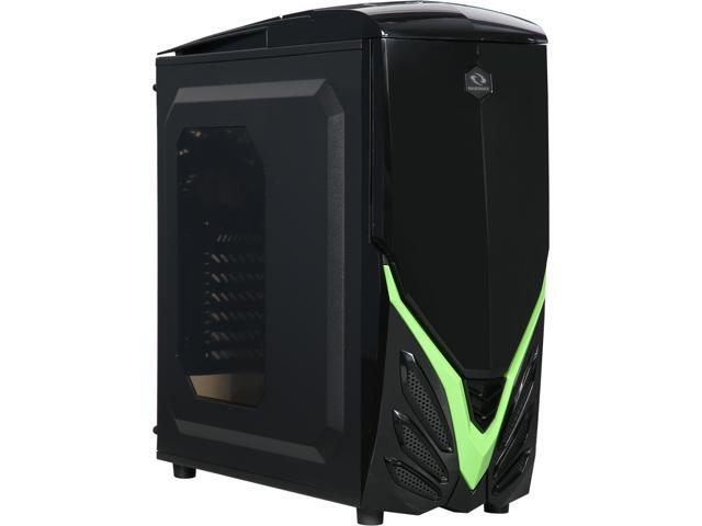 NeweggBusiness - RAIDMAX Viper II ATX-A07WBG Black / Green Steel