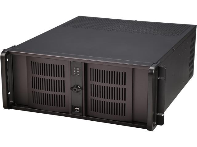 NeweggBusiness - iStarUSA D-414 Black Aluminum / Steel 4U