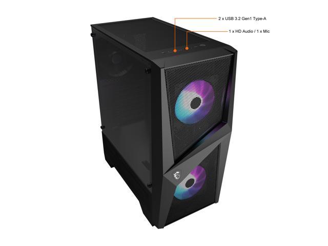 MSI ATX MAG Forge 100R Tempered Glass ATX Mid-Tower Case - MAG FORGE 100R