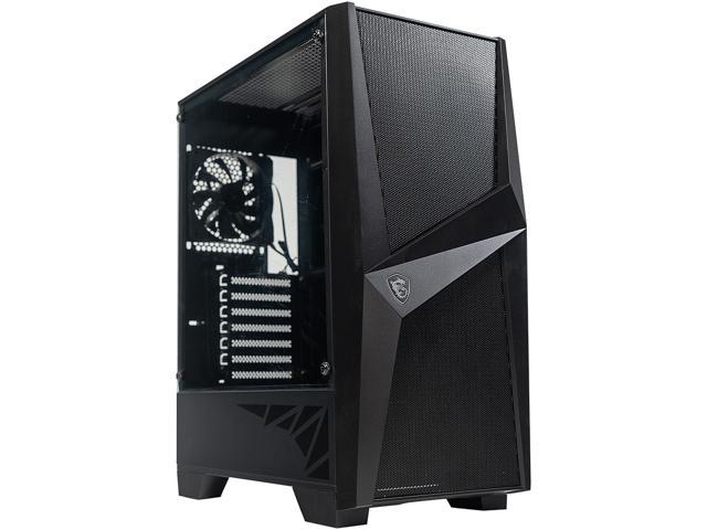 NeweggBusiness - MSI MAG FORGE 100M LITE Black ABS Plastic / SPCC Steel /  Tempered Glass ATX Mid Tower Computer Case