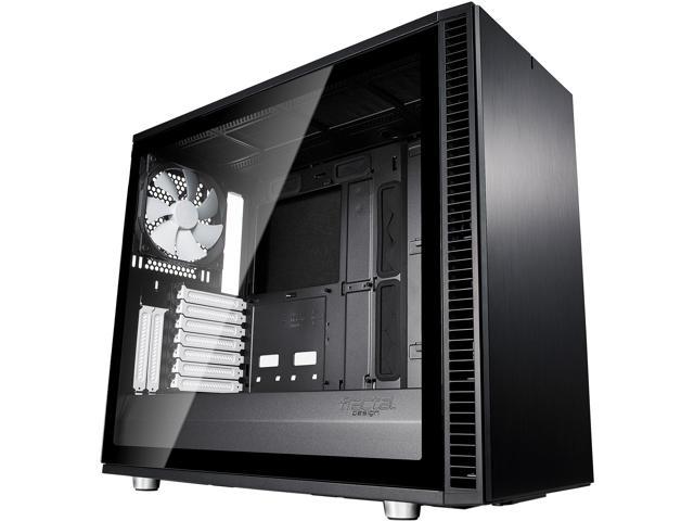 Fractal Design Define 7 Black & White Brushed Aluminum/Steel E-ATX Silent  Modular Tempered Glass Window Mid Tower Computer Case