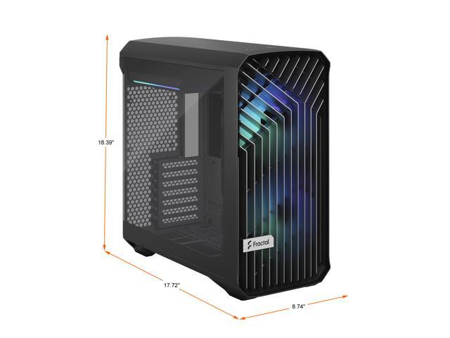 Fractal Design Torrent Compact RGB Tempered Glass E-ATX Mid-Tower Case,  Black FD-C-TOR1C-02