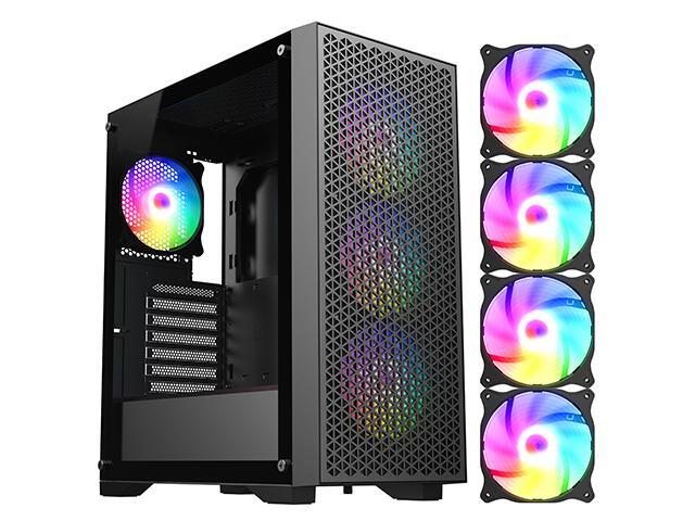 NeweggBusiness - DIYPC DIY-F08-BK Black USB3.0 Tempered