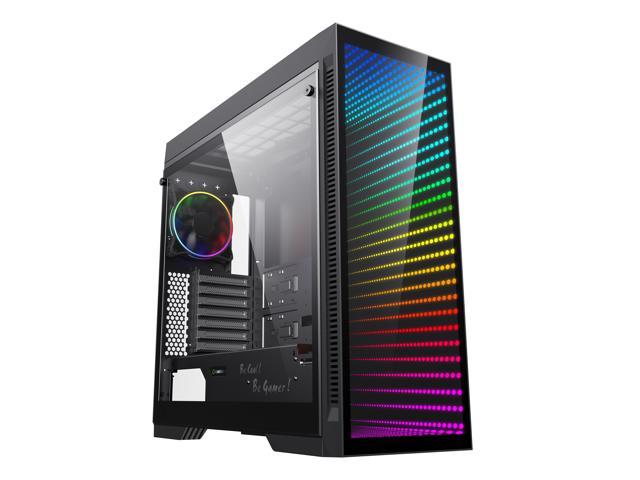 GameMax Infinity Mid-Tower ATX PC Black Gaming Case With Tempered Glass  Side Panel