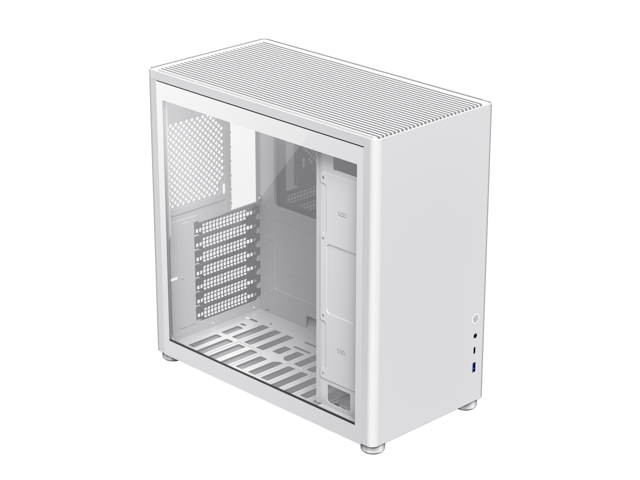 GAMEMAX Micro-ATX Tower Computer Case with Removable Dust-Proof Filter,  Dual Tempered Glass Side Panels, PC Gaming Chassis (Spark-White)