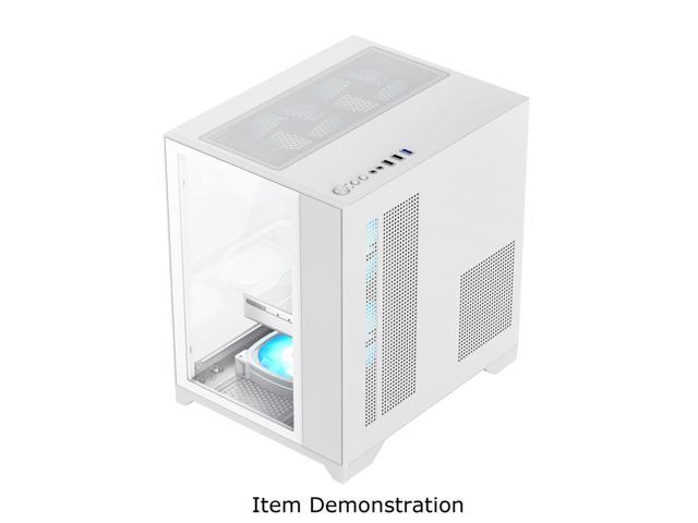 GAMEMAX INFINITY MINI White Tempered Glass USB3.0 PC Case-Supports Flex-ATX/Mini-ITX  - Fans Not Included 