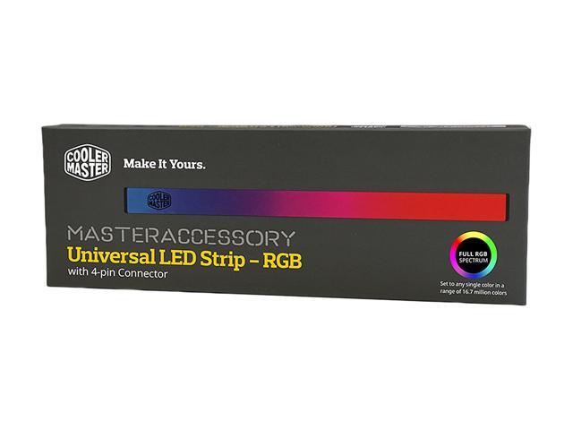 NeweggBusiness Cooler Master Accessory Universal Magnetic RGB Lighting Strip 4 Pin RGB Connector Single Strip for Computer Cases
