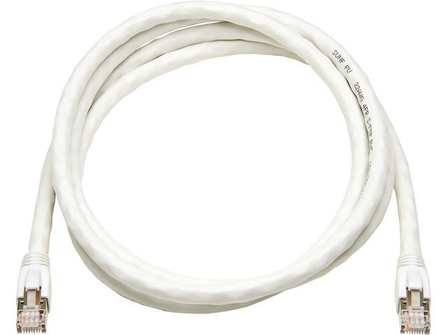 TRIPP LITE N272-006-WH 6 ft Cat8 25G/40G Certified Snagless Shielded S/FTP Ethernet Cable (RJ45 M/M) PoE White 6 ft