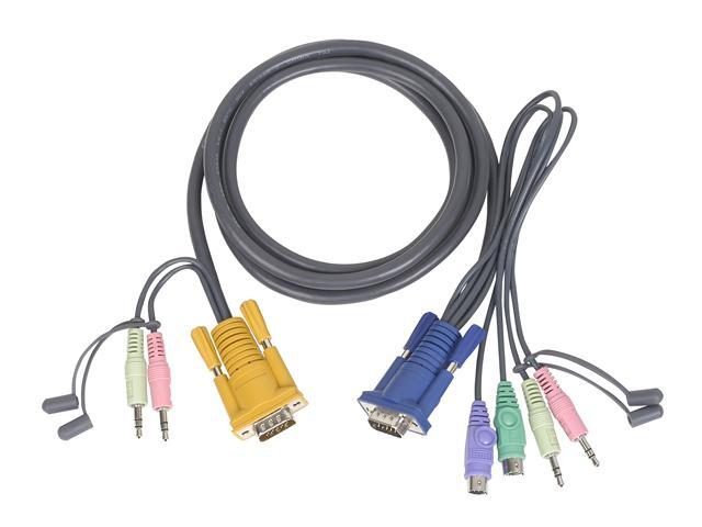 KVM Cable with Audio and Microphone Support