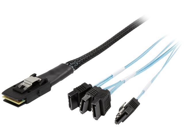 M Coboc SFF8087-4SATA-0.75M 0.75 Meter 30AWG Internal Mini SAS 36pin SFF-8087