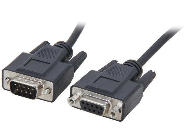 2m Black DB9 RS232 Null Modem Cable F/F - DB9 Cables & DB25 Cables, Cables