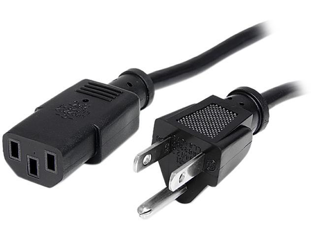 StarTechcom PXT101 10 10 ft Standard Computer Power Cord - NEMA 5-15P to C13 - 10ft NEMA 5-15P to IEC 320 C13 Power Cable