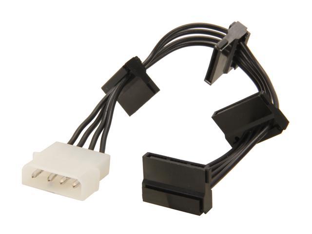 SATA Power Cable with Dual right angle SATA plug crimping type connector