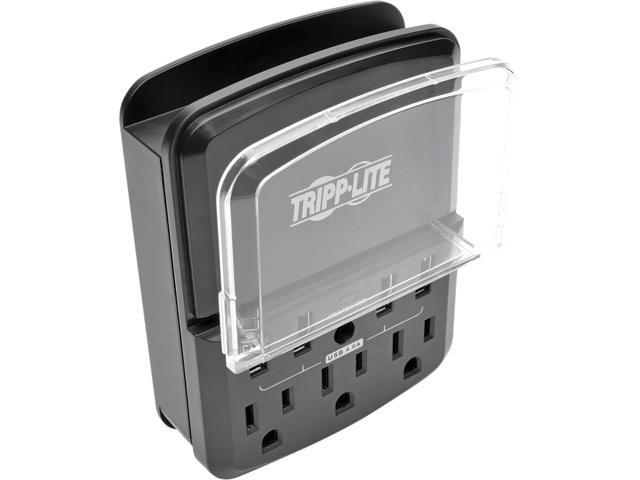 Tripp Lite 4-Port Wallmount USB Charging Station 3 Outlets Surge Protector Direct Plug-In 48A for Tablets iPhones iPads Smartphones (SK34USBB)