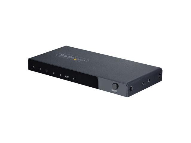 NeweggBusiness - StarTech.com 4-Port 8K HDMI Switch - HDMI 2.1 Switcher 4K  120Hz HDR10+, 8K 60Hz UHD, HDMI Switch 4 In 1 Out - Auto/Manual Source  Switching - Power Adapter and Remote