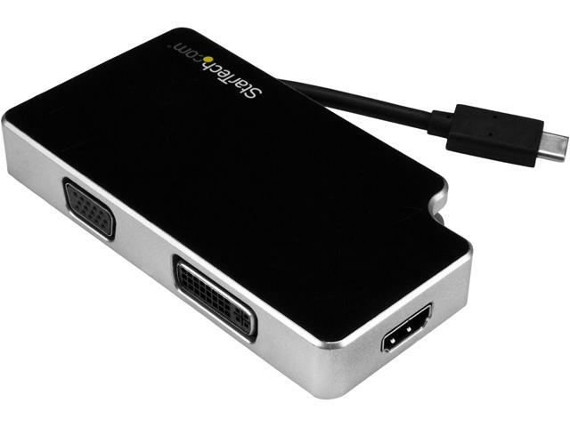 StarTech.com CDPVGDVHDB USB C Multiport Adapter - UHD 4K - USB C to VGA / DVI / HDMI - USB C Adapter - USB-C VGA Multiport Adapter