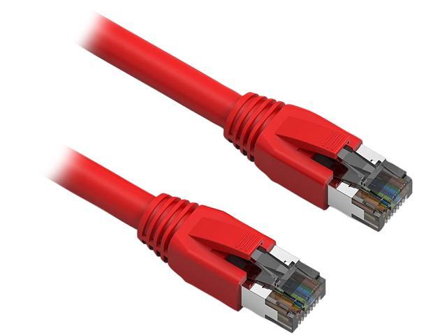 CAT7 Ethernet Patch Cable, Shielded, Snagless Molded Boot, S/FTP, 10G, RJ45  - RJ45 1ft - 100ft