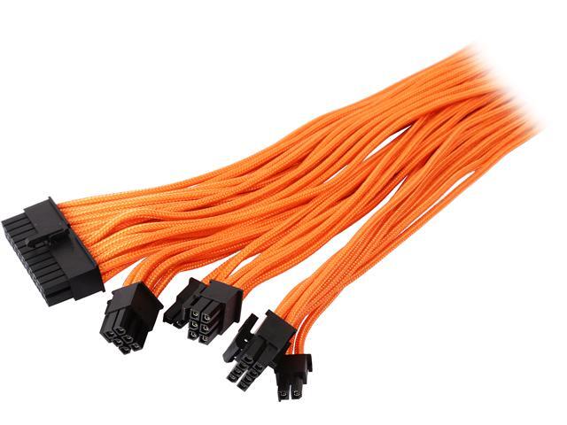Phanteks PH-CB-CMBO OR Universal Extension Cables Kit (PH-CB-CMBO) - 1x 24pin ATX, 1x 8pin (4+4) EPS, 2x 8pin (6+2) PCI-e Extension, 500mm Length.