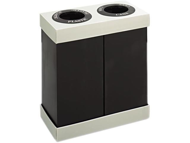 Safco, SAF9794BL, Double Recycling Center Receptacles, 1, Black